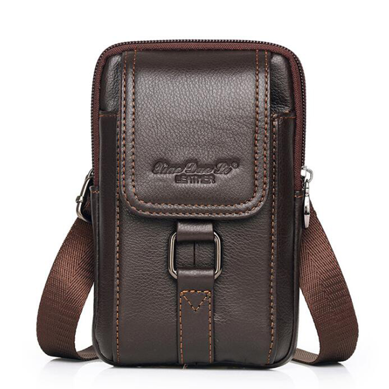 Saddle Bag Leather - Men Cell/Mobile Phone Case Waist Fanny