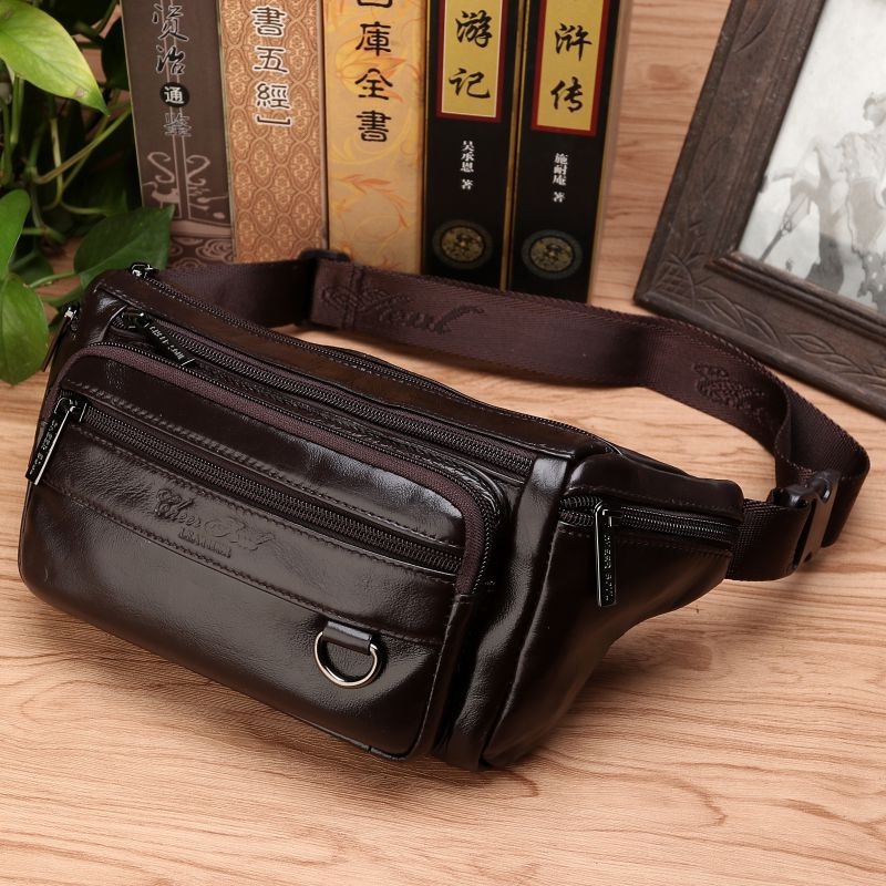 Saddle Bag Leather - Men Waist Fanny Bags Sling Chest