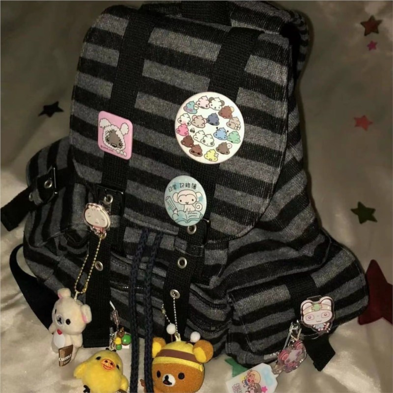 Women Bags Medium Size - Harajuku Vintage Backpack Women Unique Color