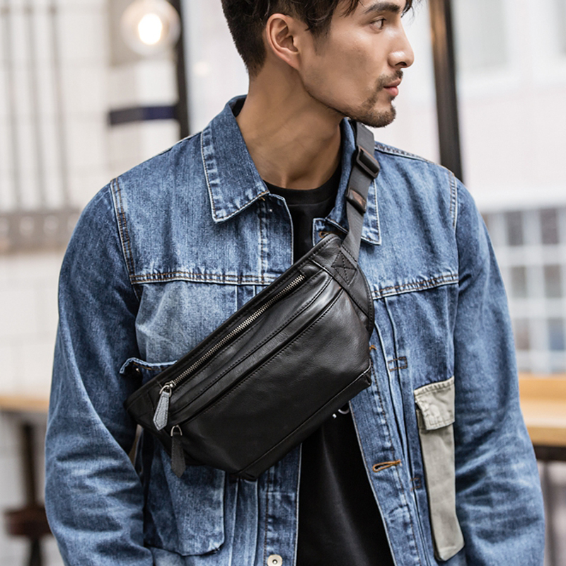 Saddle Bag Leather - New Fashion Men's Genuine Leather Waist
