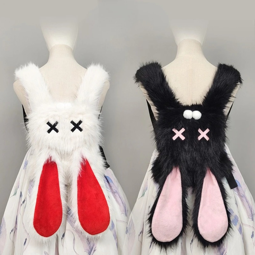 Women X Bags - Y2K Punk Plush Bunny Backpack with