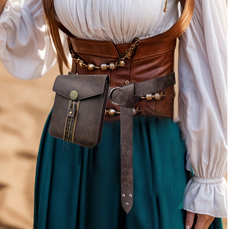 2pcs Medieval Vintage Imitatio - đánh giá và giá Saddle Bag Leather