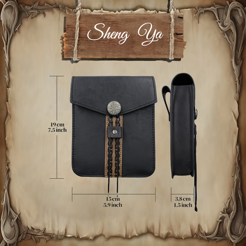 2pcs Medieval Vintage Imitatio - đánh giá và giá Saddle Bag Leather