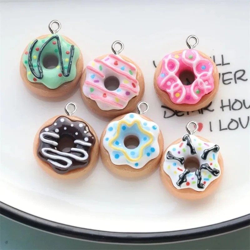 10Pcs Resin Donut Charms Color - đánh giá và giá Women Bags Mini