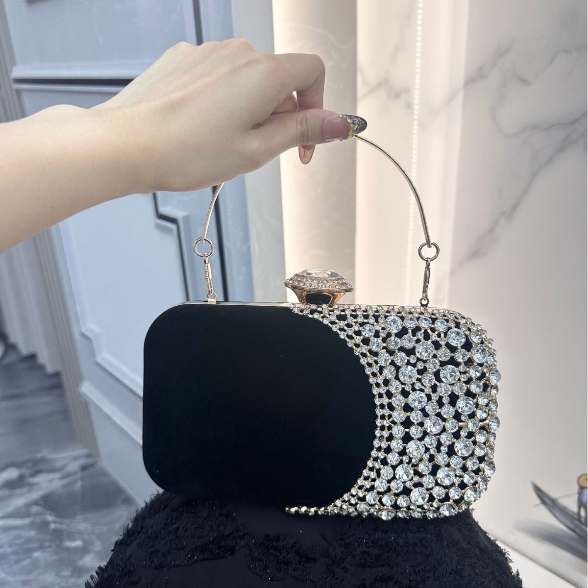 Retro Diamond Embedded Evening - đánh giá và giá Women'S Evening Bags