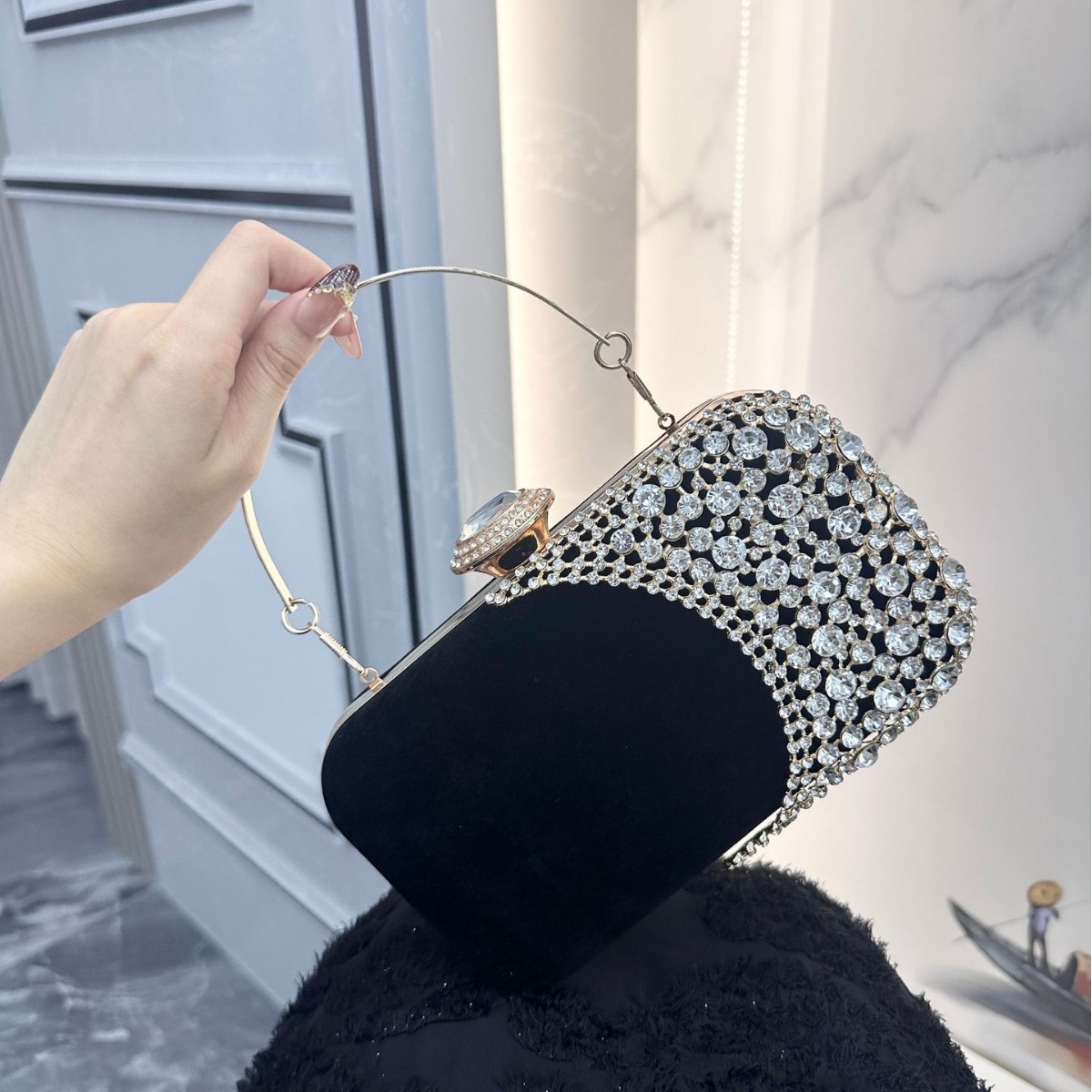 Retro Diamond Embedded Evening - đánh giá và giá Women'S Evening Bags