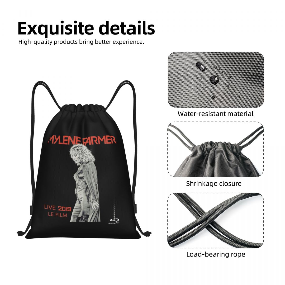 Mylene Farmer Drawstring Backp - đánh giá và giá Women Bags Farmers