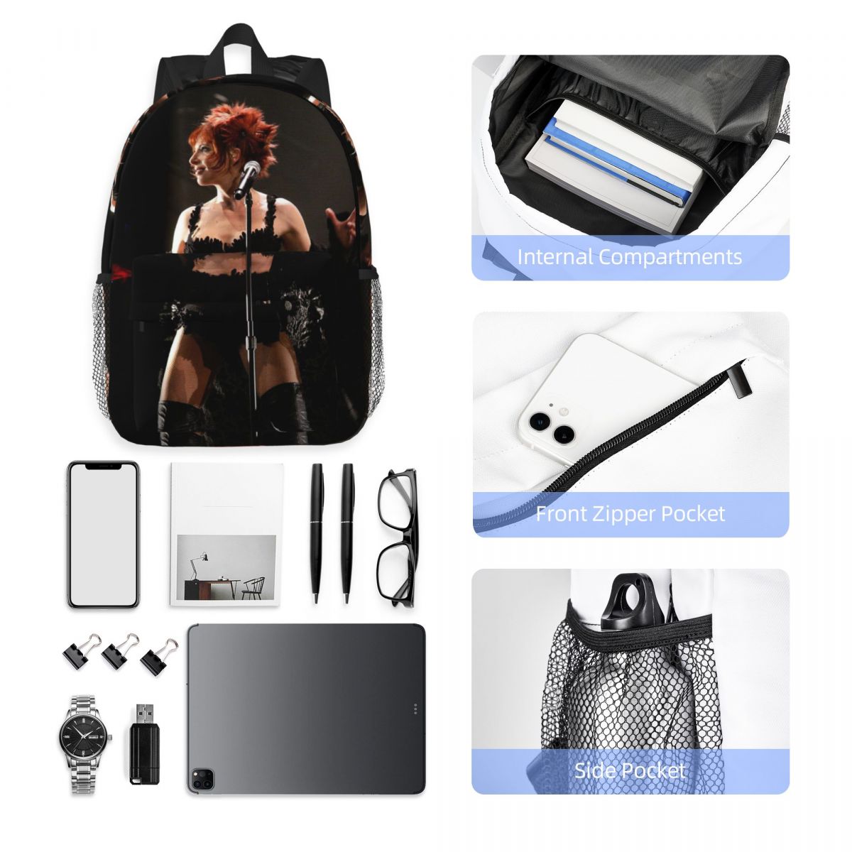 Mylene Farmer Backpack Student - đánh giá và giá Women Bags Farmers