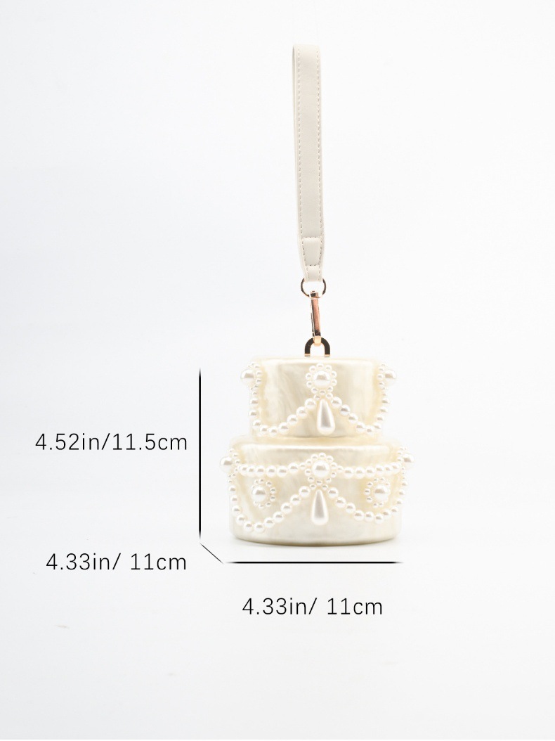 Cake shape clutch bag acrylic  - đánh giá và giá Women'S Evening Bags