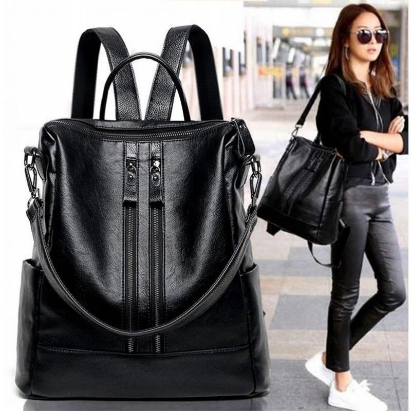 Women Soft Leather Backpack Sc - đánh giá và giá Women Bags Medium Size