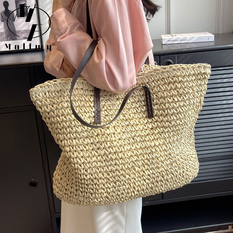 Straw Woven Tote Bags Casual L - đánh giá và giá Women Bags Offers