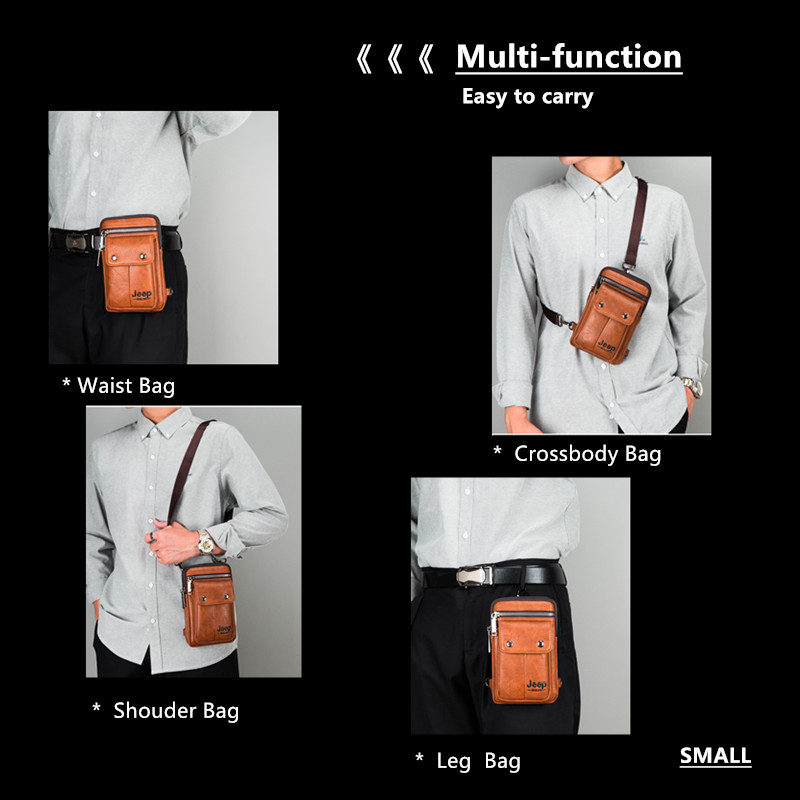 JEEP BULUO Chia Da Nam Túi Thắ - đánh giá và giá Saddle Bag Leather