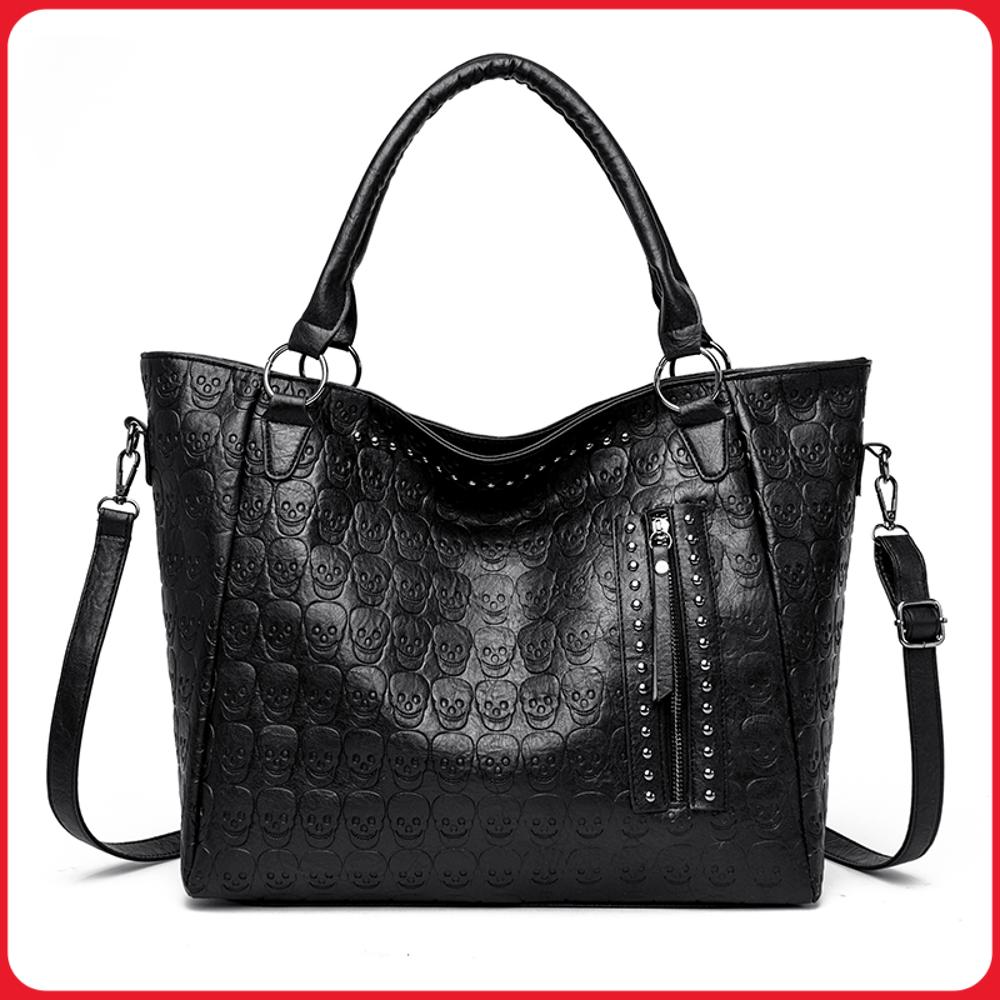Punk Skull Crossbody Bag PU Le - đánh giá và giá Women Bags Work