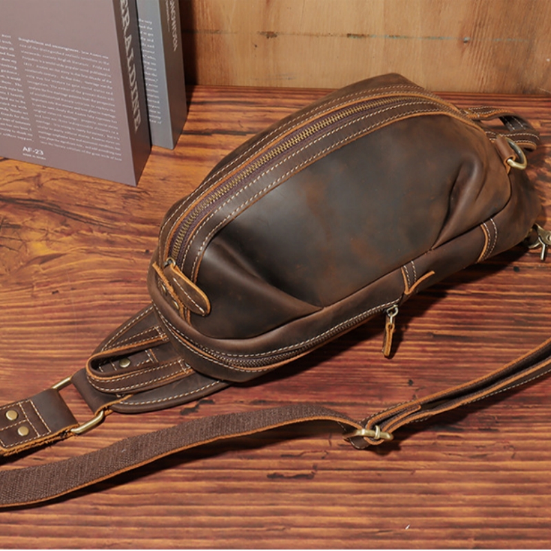 Fashion Design Luxury Men's Sl - đánh giá và giá Saddle Bag Leather