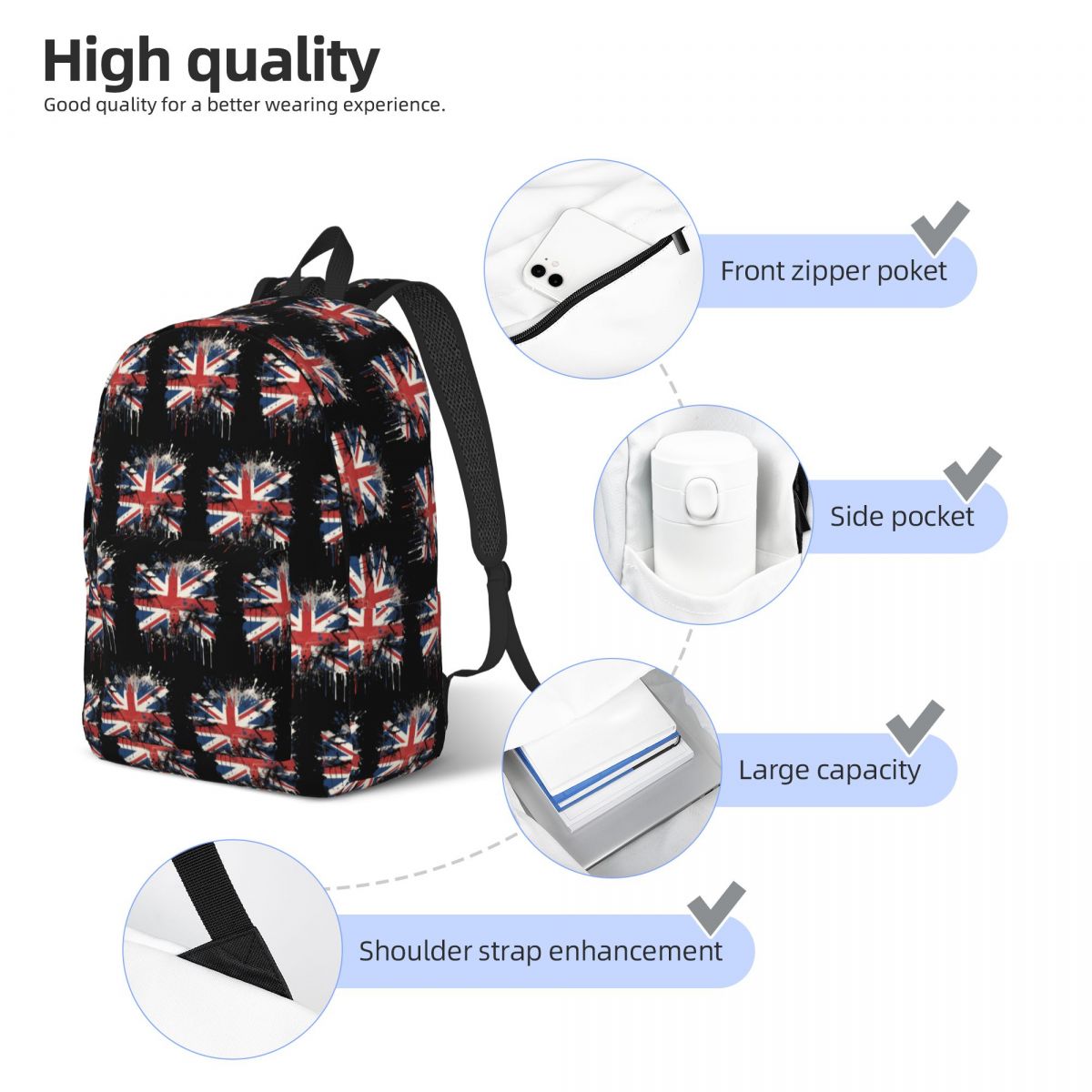 Union Jack Flag Of The UK Back - đánh giá và giá Women Bags Uk Sale